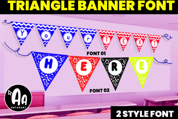 Abcd Ref Triangle Banner4: A Bold Font for Creative Editorial Design