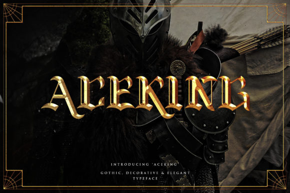 Aceking: A Bold Blackletter Font for Crafters and Product Designers