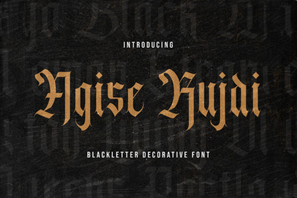 Agise Rujdi: A Bold Blackletter Font That Elevates Handmade Branding and Product Design