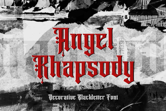 Angel Rhapsody: A Daring Blackletter Font for Bold Designs