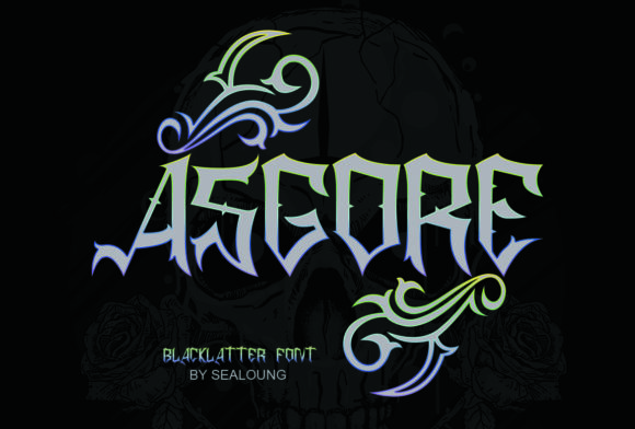 Asgore: A Bold Blackletter Font for Handmade Branding and Product Design