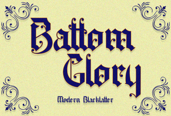 Battom Glory: A Bold Blackletter Font for Editorial Design