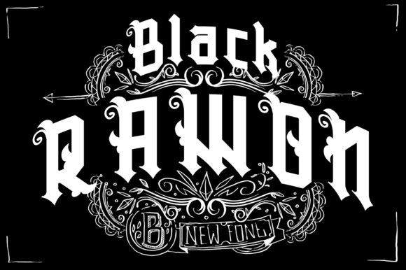 Black Rawon: A Bold Blackletter Font for Crafters and Product Designers