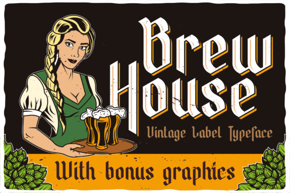 Brew House: A Bold Blackletter Font for Modern Marketing Design