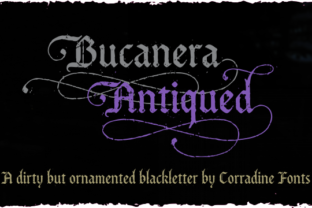 Bucanera Antiqued Family: A Bold Blackletter Font for Creative Web Design