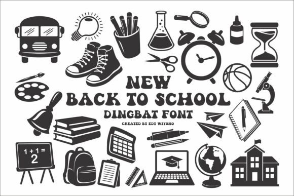 New Back to School: A Fresh Dingbats Font for Editorial Designers