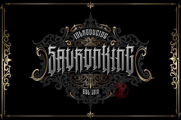 Sauronking: A Bold Blackletter Font for Crafters and Product Designers
