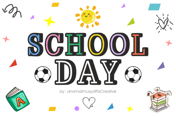 Schoolday Regular: A Playful Display Font for Crafters & Makers