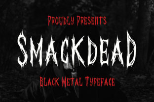 Smackdead Font: Bold Death Metal Typeface for Halloween and Horror Branding