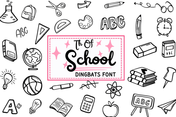 Th of School: A Playful Dingbats Font for Creative Branding Projects