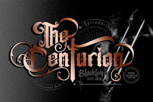 The Centurion: A Bold Gothic Blackletter Font for Creative Design