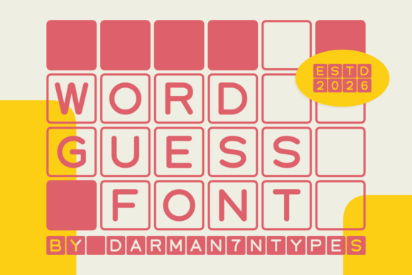 Word Guess: A Playful Decorative Font for Web Design Projects